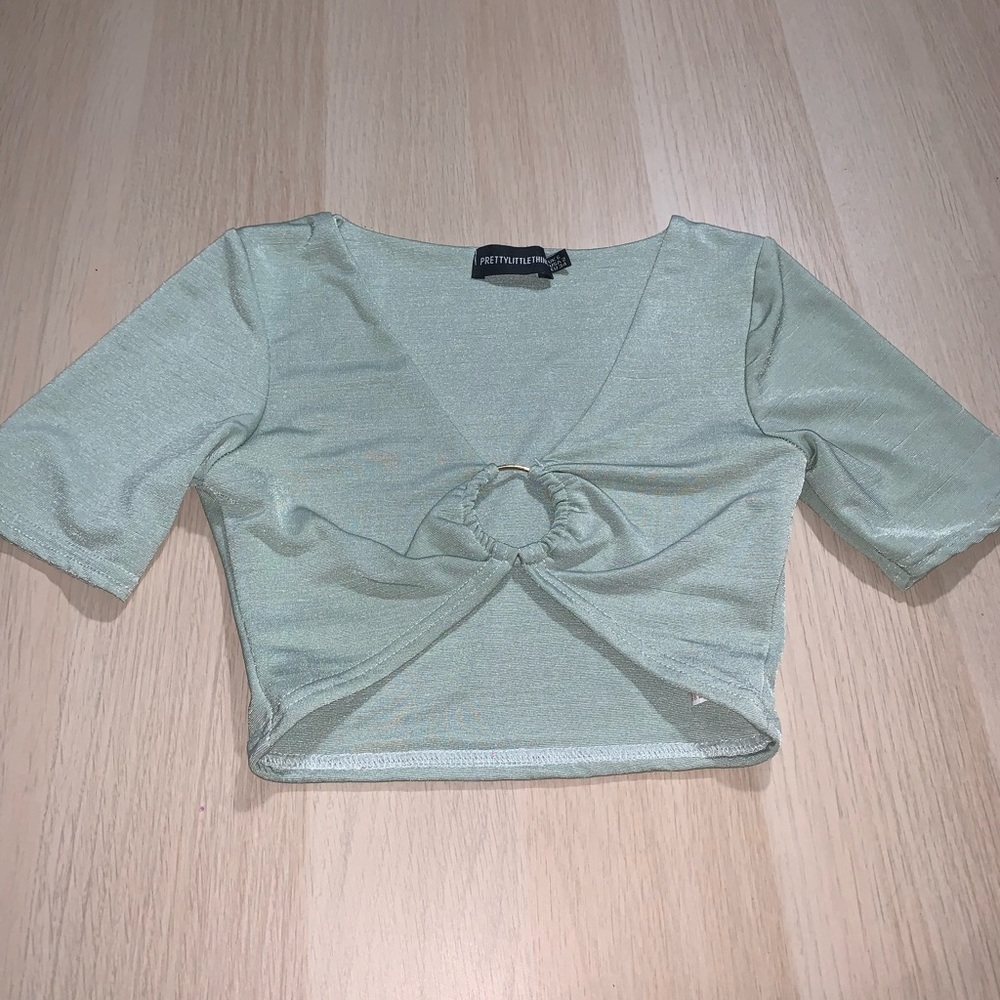 Mint green crop top from prettylittlething size 2